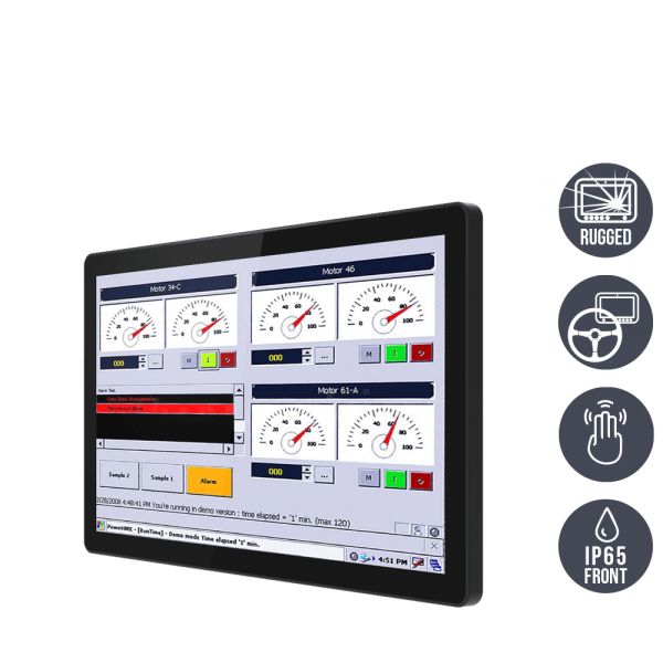 01-Front-R19L100-GCM1 / TL Produkt-Welten / Industriemonitor / Chassis (VESA-Mounting) / Multitouch-Screen, projiziert-kapazitiv (PCAP)