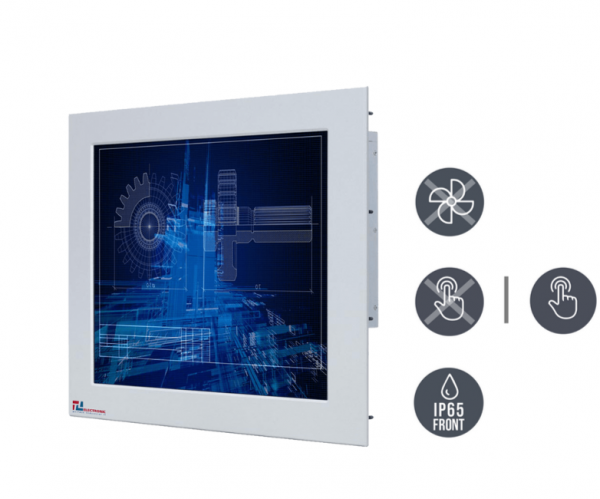 01-Industrie-Panel-PC-R19IT7T-OFM1-IP65-Einbau-v1.png / TL Produkt-Welten / Panel-PC / Panel Mount (Einbau von vorne) / Resistive / Glas (optional)