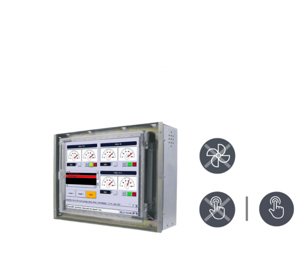 21-Einbau-Industrie-Panel-PC-R08IB3S-OFU1-v1.png / TL Produkt-Welten / Panel-PC / Open Frame (Einbau von Hinten) / Resistive / Glas (optional)