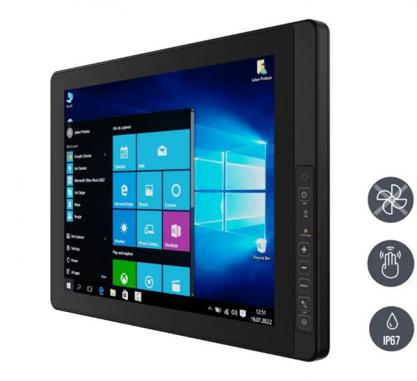 01-G-WIN-Panel-PC-R15IAD3S-67C3-P(HB)-v1.png / TL Produkt-Welten / Panel-PC / Chassis (VESA-Mounting) / Multitouch-Screen, projiziert-kapazitiv (PCAP)