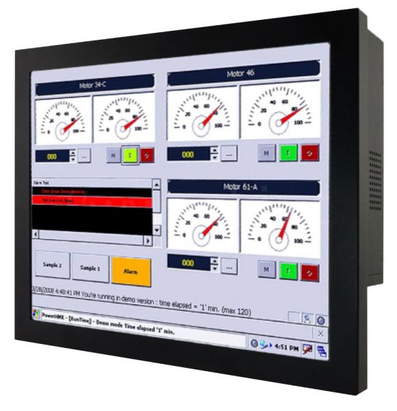 01-Chassis-Industrie-Panel-PC-R15I93S-CHA2 / TL Produkt-Welten / Panel-PC / Chassis (VESA-Mounting) / Touch-Screen für 1-Finger-Bedienung
