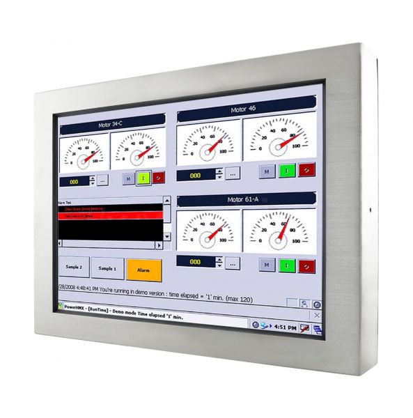 01-Front-right-W22IH3S-65A4 / TL Produkt-Welten / Panel-PC / Chassis Edelstahl (VESA-Mounting) / ohne Touch-Screen