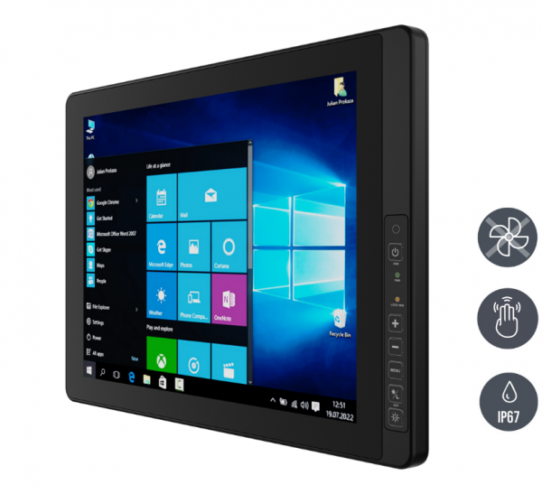 01-G-WIN-Panel-PC-R15IE3S-67C3-P(HB)-v1.png / TL Produkt-Welten / Panel-PC / Chassis (VESA-Mounting) / Multitouch-Screen, projiziert-kapazitiv (PCAP)