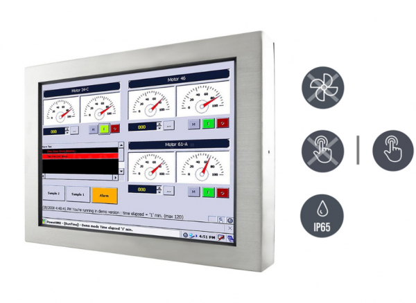 02-Industrie-Panel-PC-IP65-Edelstahl-W22IE3S-65A3-v1.png / TL Produkt-Welten / Panel-PC / Chassis Edelstahl (VESA-Mounting) / Resistive / Glas (optional)