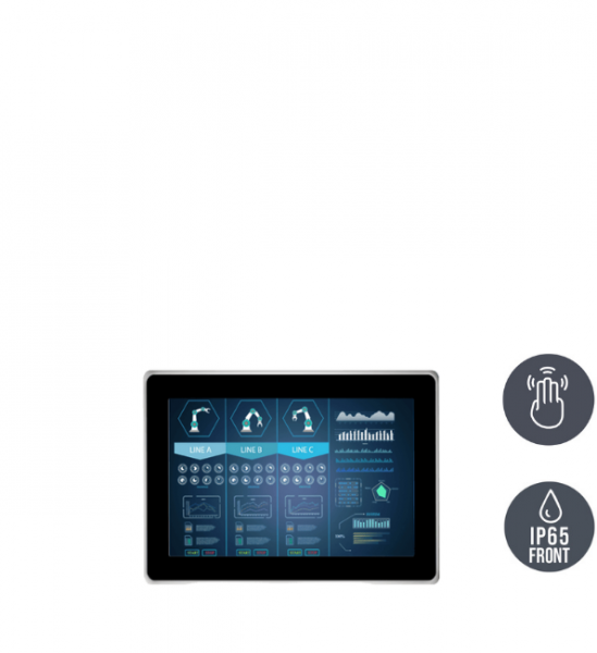 01-Chassis-Industriemonitor-W10L100-GCH2-v1.png / TL Produkt-Welten / Industriemonitor / Chassis (VESA-Mounting) / Multitouch-Screen, projiziert-kapazitiv (PCAP)