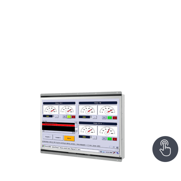 21-Einbau-Industrie-LCD-W15L100-OFA2_mT.png / TL Produkt-Welten / Industriemonitor / Open Frame (Einbau von hinten) / Touch-Screen für 1-Finger-Bedienung