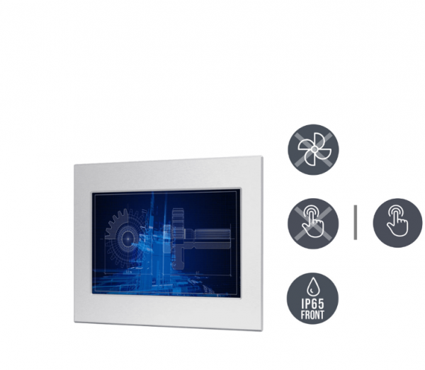01-Einbau-Industrie-Panel-PC-R12IB3S-OFM2-v1.png / TL Produkt-Welten / Panel-PC / Panel Mount (Einbau von vorne) / Resistive / Glas (optional)