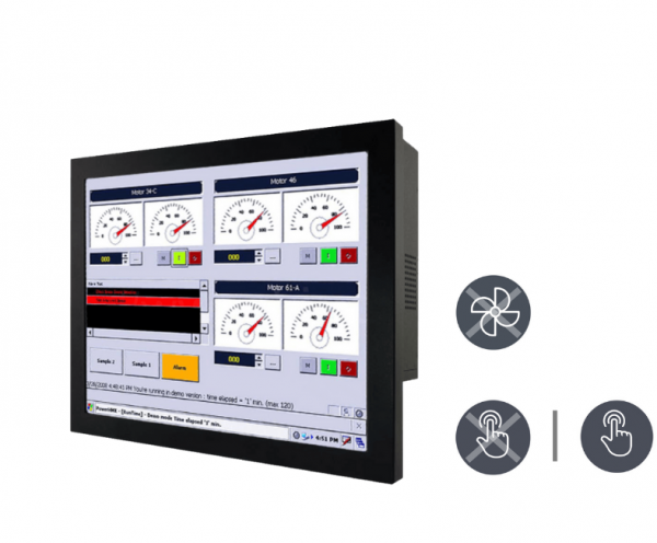 01-Chassis-Industrie-Panel-PC-R19IP7T-CHM1-v1.png / TL Produkt-Welten / Panel-PC / Chassis (VESA-Mounting) / Resistive / Glas (optional)
