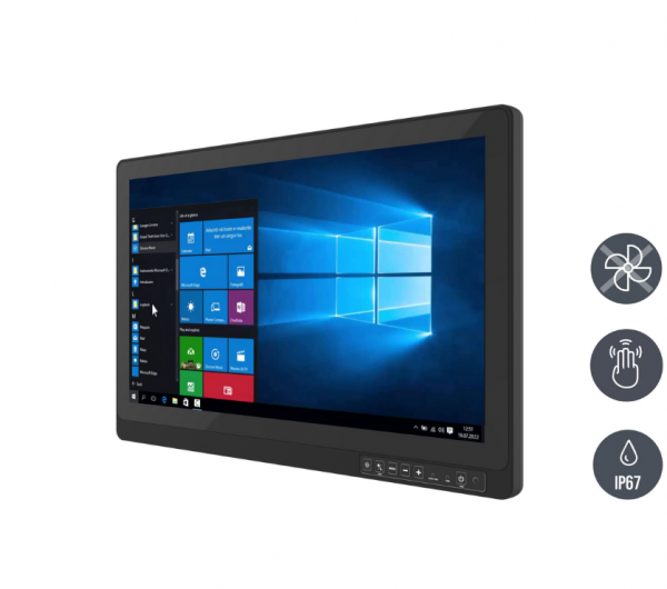 01-G-WIN-Panel-PC-W22IE3S-67B2-P(HB)-v1.png / TL Produkt-Welten / Panel-PC / Chassis (VESA-Mounting) / Multitouch-Screen, projiziert-kapazitiv (PCAP)