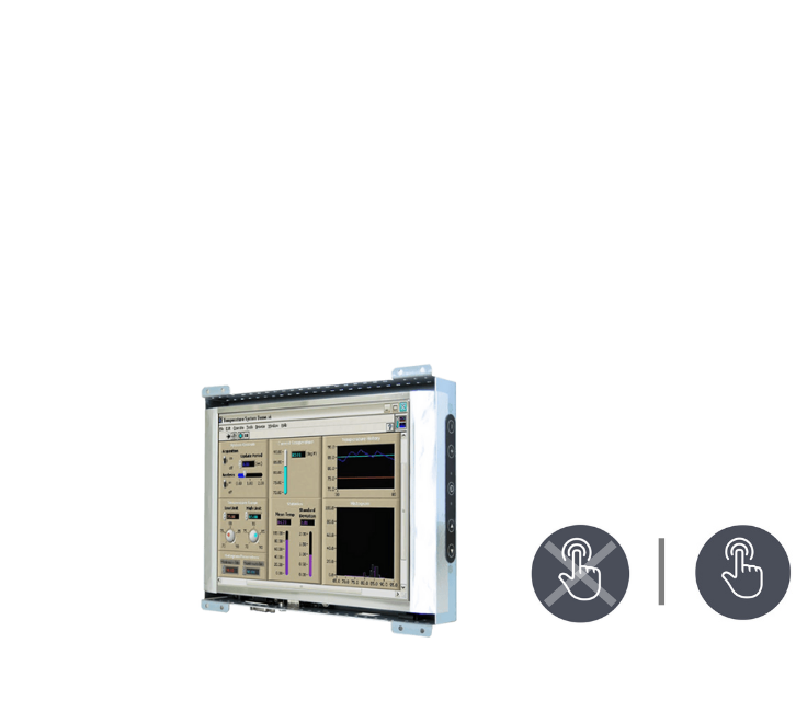 Touch-Screen for 1-Finger Operation | Open Frame (back installation ...