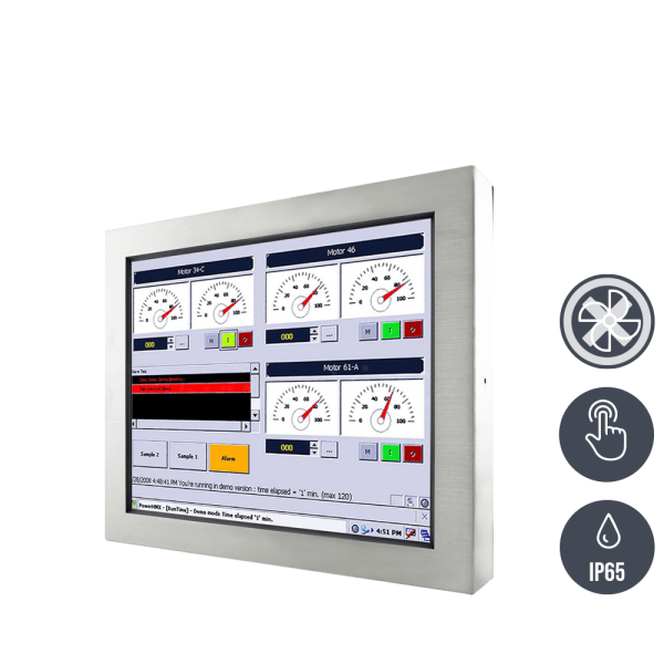 01-Industrie-Panel-PC-IP65-Edelstahl-R15IE3S-65C3-mT.png / TL Produkt-Welten / Panel-PC / Chassis Edelstahl (VESA-Mounting) / Touch-Screen für 1-Finger-Bedienung