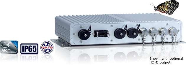 The EmbeddedLine EL1086 Industrial Box PC is fully protected according to IP65, including the interfaces and cables.