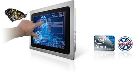 The small-sized panel PC with multi-touch are easy to install with the panel mount front