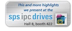 These and other highlights will be presented at the SPS IPC Drives Hall 8, Booth 422