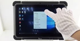 M101 Tablet in glove, rain or stylus mode