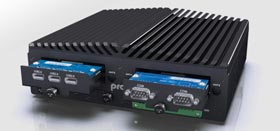 Interface modules to be mounted on the front of the embedded PC