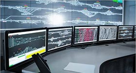 HMI panels in semi-industrial use in a control room