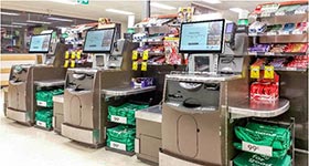 GC Series HMI touchscreens at the supermarket point-of-sale