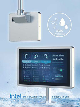 Stainless steel panel PC for wet and dusty environments