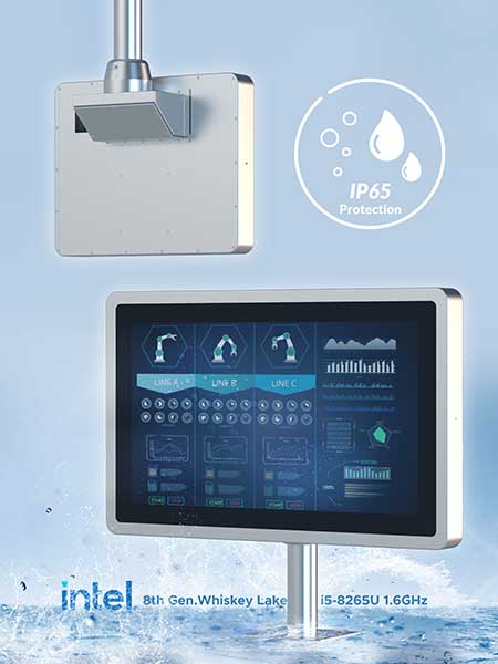 Stainless steel panel PC for wet and dusty environments