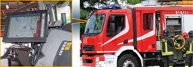 Vehicle Mount Computer in a Fire Truck