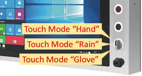 Toch mode change with rotary switch