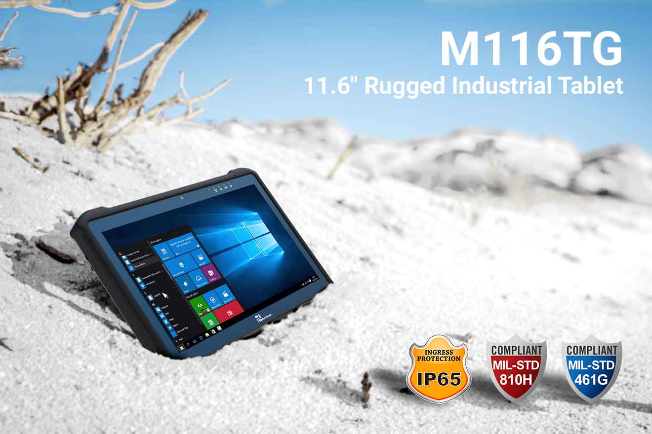 Rugged Industrial Tablet M116TG in professional outdoor applications